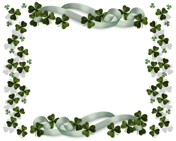 St Patricks Dia Cartão Fronteira horizontal — Fotografia de Stock