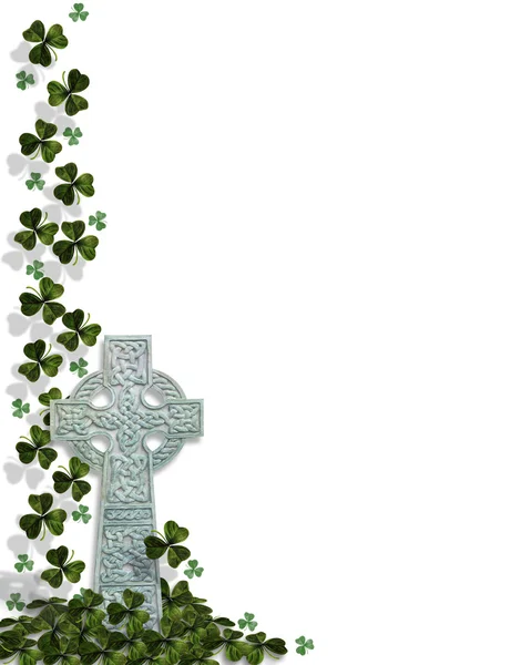St patricks den keltský kříž — Stock fotografie