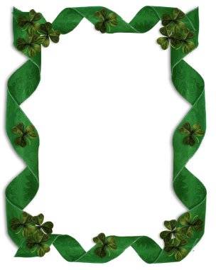 St. Patricks Day Border Shamrocks clipart