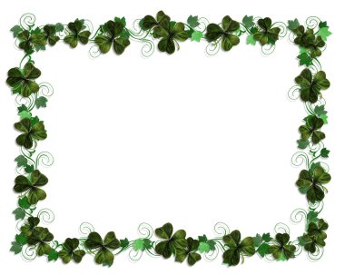 St. Pattys Day Shamrocks and Ivy clipart