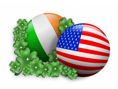 St. Pattys day Irish American icon clipart