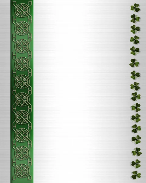 St Patricks päivä kelttiläinen solmu raja — kuvapankkivalokuva