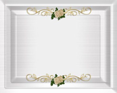 Wedding Roses invitation template clipart