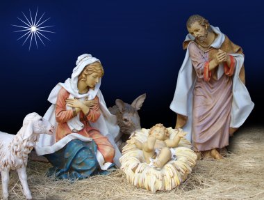 Nativity Christmas Scene Religious clipart