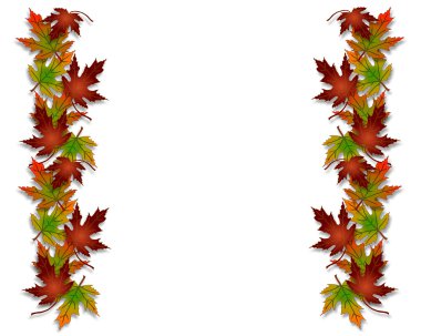 Autumn Fall Leaves Border clipart