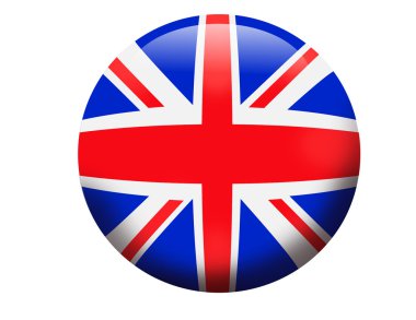 Flag of England United Kingdom button clipart