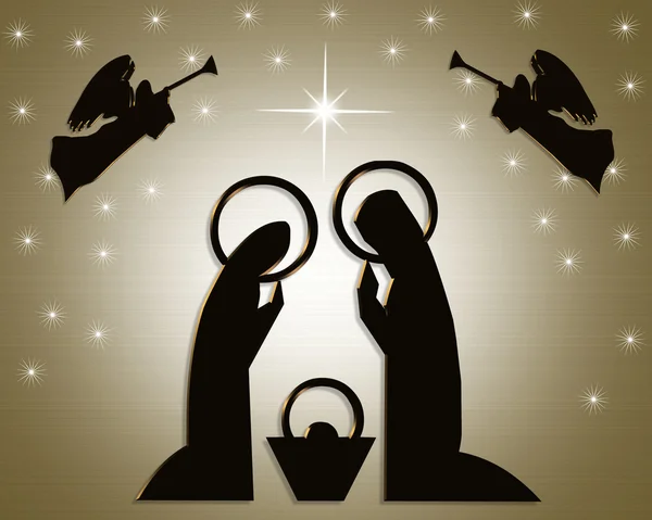 Noel Özet nativity sahne — Stok fotoğraf