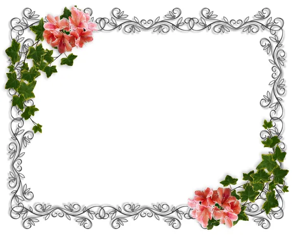 Ivy floral grens uitnodiging — Stockfoto