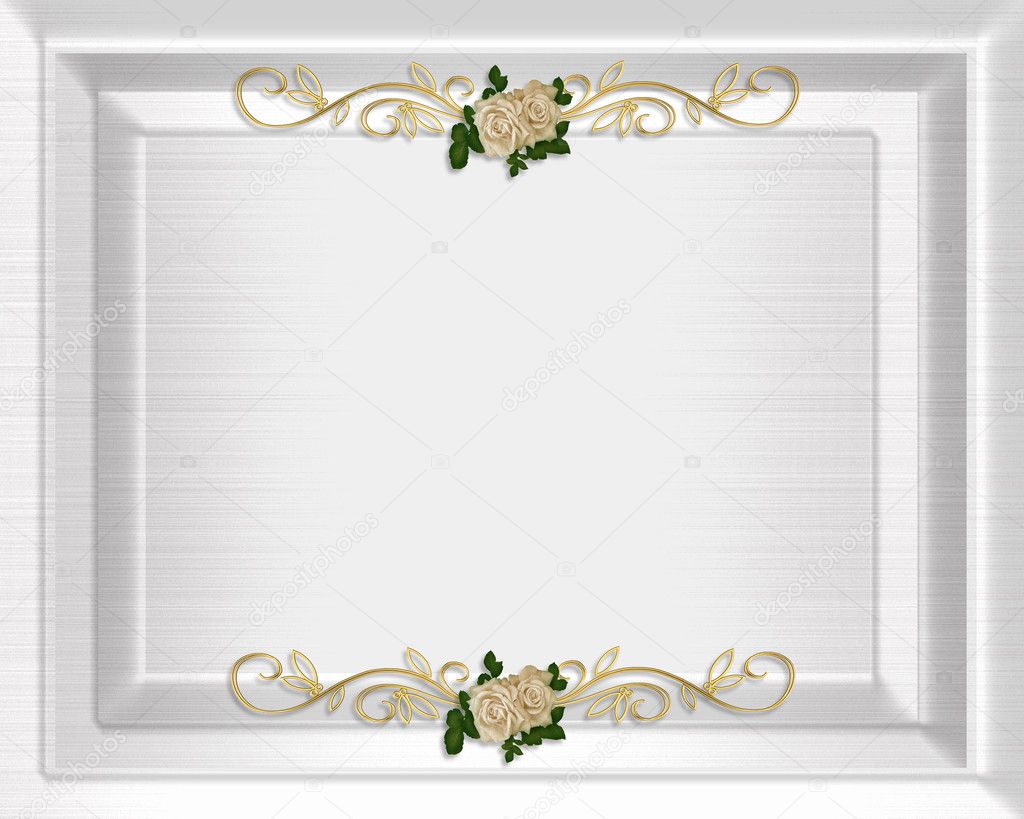 Wedding Roses invitation template