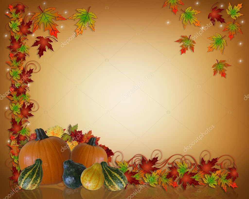 Thanksgiving Autumn Background Border — Stock Photo © Irisangel #2088202