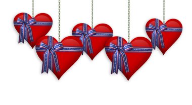 July 4Th ,Valentine Hearts border clipart