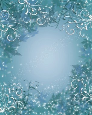 Christmas Background winter sparkle blue clipart