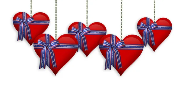 4 lipca, valentine serca granicy — Zdjęcie stockowe