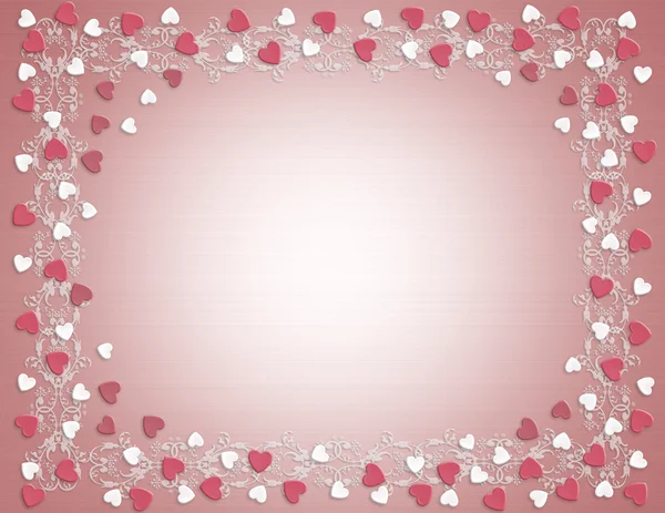 Walentynki granicy serca — Zdjęcie stockowe
