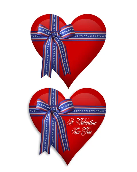 Serce valentine lub 4 lipca — Zdjęcie stockowe