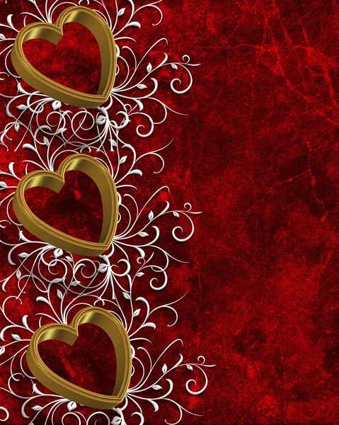 Dia dos Namorados corações Fronteira — Fotografia de Stock