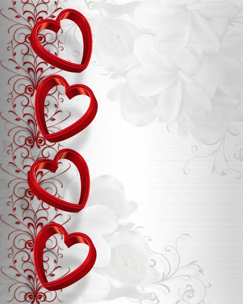 バレンタインデーのハートの罫線 — ストック写真
