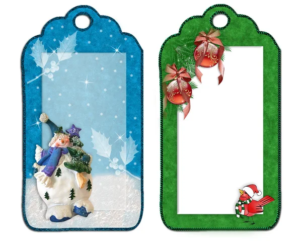 Christmas labels decorations isolated