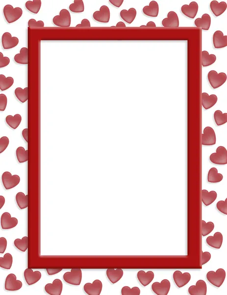 Walentynki granicy serca — Zdjęcie stockowe