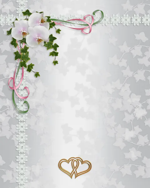 Convite de casamento orquídeas elegantes — Fotografia de Stock