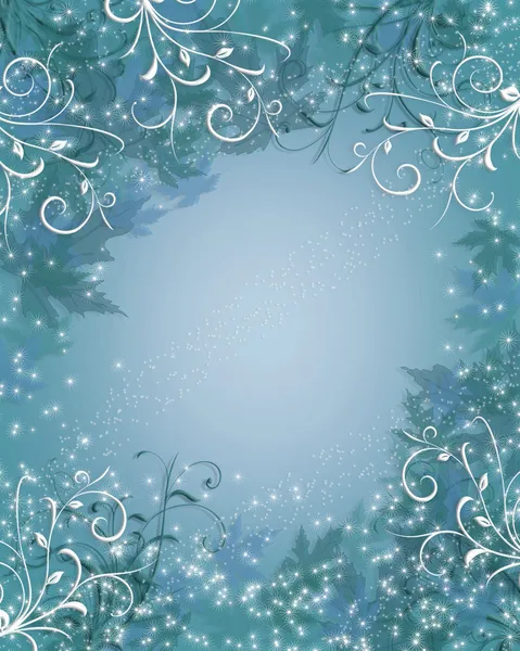 Natal fundo inverno brilho azul — Fotografia de Stock