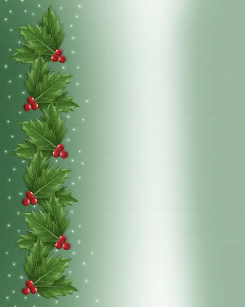 Weihnachten Holly Grenze Illustration — Stockfoto