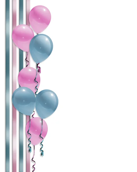 Balonlar sınır bebek duş — Stok fotoğraf