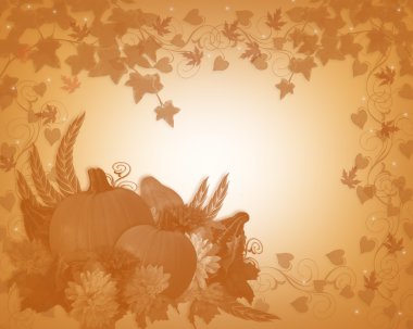 Thanksgiving Autumn Fall border clipart