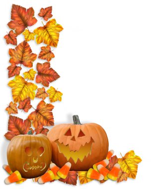 Halloween pumpkins Border clipart