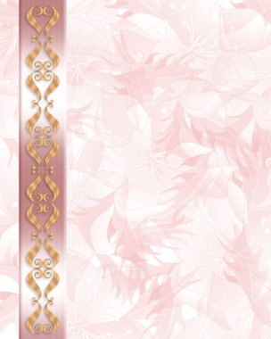 Wedding Invitation Elegant Pink border clipart