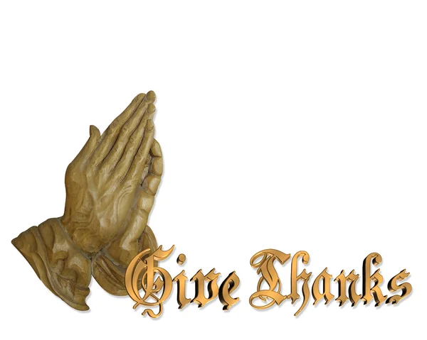 Mãos de oração Dê graças — Fotografia de Stock