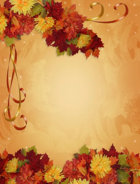 Thanksgiving Autumn Fall Border — Stock Photo, Image