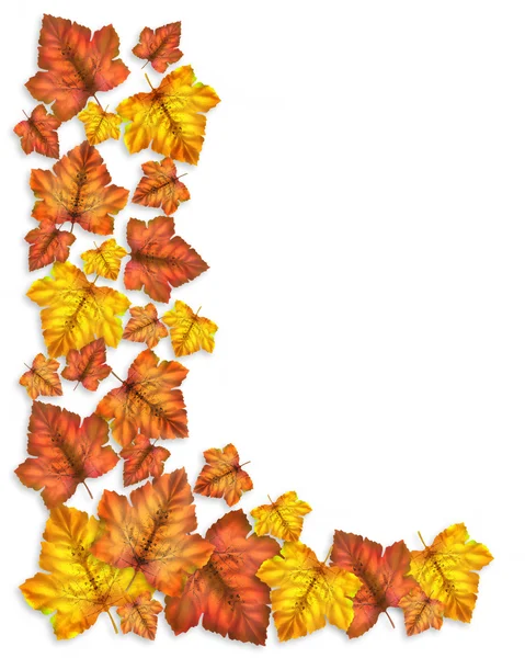Φθινόπωρο φθινόπωρο φύλλα σύνορα — Φωτογραφία Αρχείου