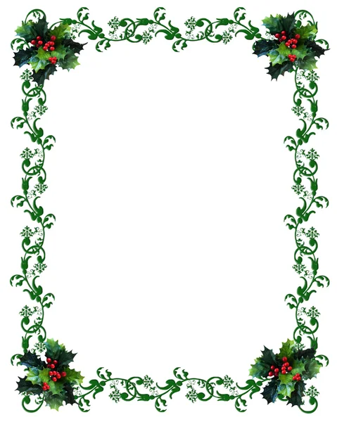 Christmas Border Holly frame Stock Photo by ©Irisangel 2142962