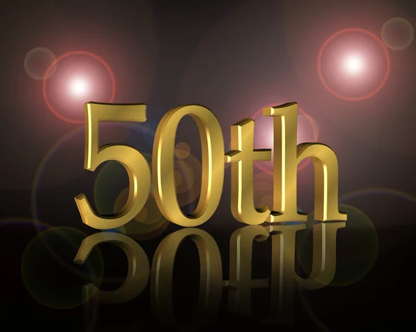 50e verjaardag partij uitnodiging — Stockfoto