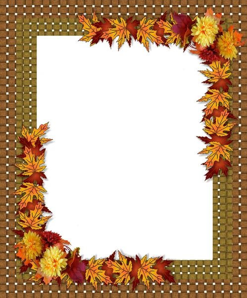 Осенняя граница в День Благодарения — стоковое фото