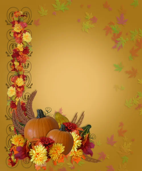 Thanksgiving Fall Autumn Border — Stock Photo, Image