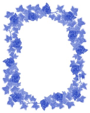 Ivy Border element deft blue clipart