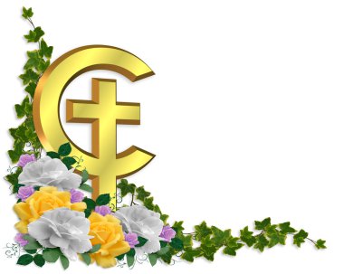 Easter Border Christian cross clipart