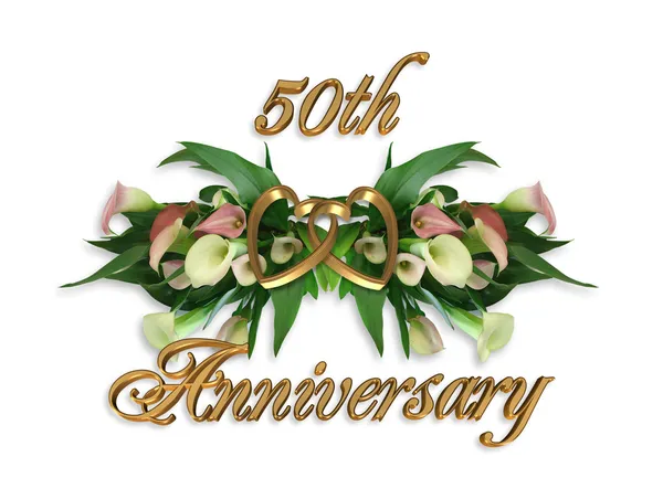 50th Aniversário Calla Lilies — Fotografia de Stock