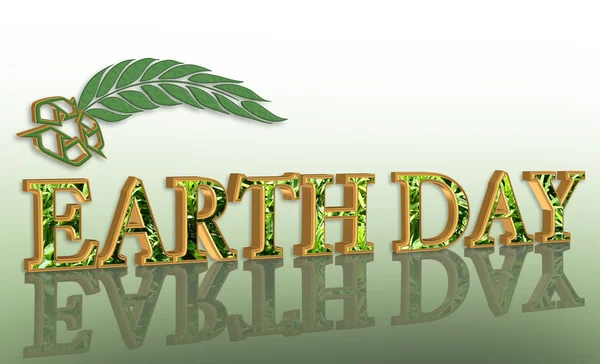 Earth day graphic 3D — Stock Photo, Image