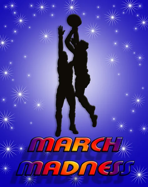 Maart waanzin basketbalspelers — Stockfoto