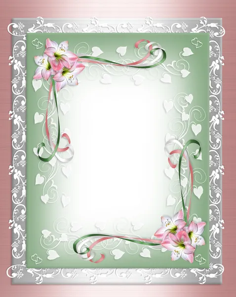 Amaryllis Shabby pink flower Border — Stock Photo, Image