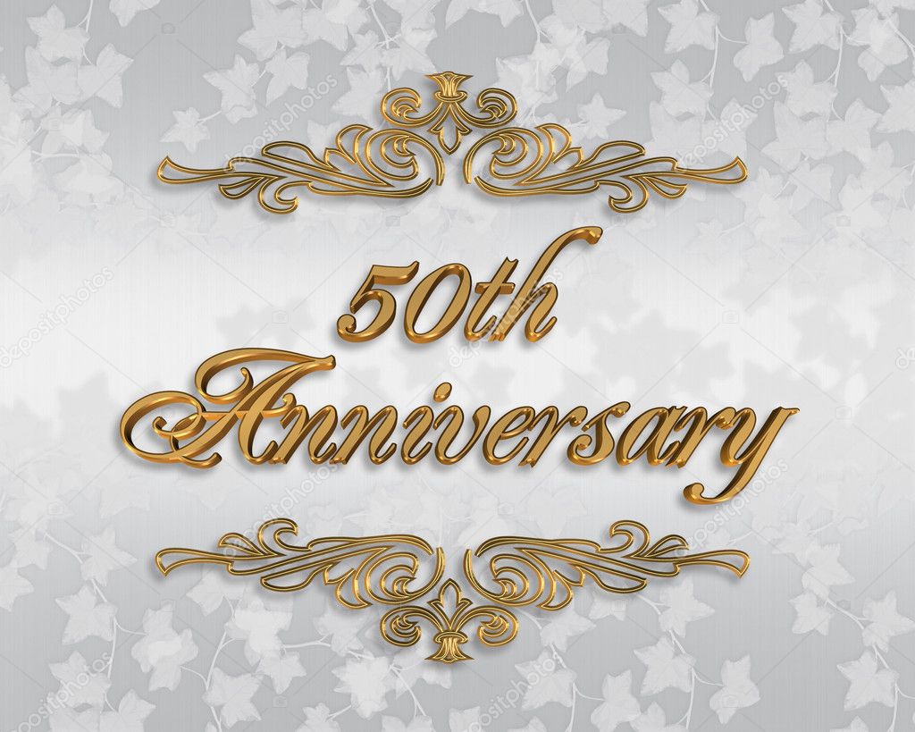 50th Wedding anniversary invitation