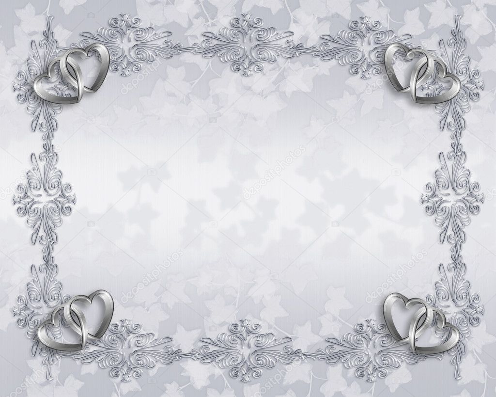 silver wedding border