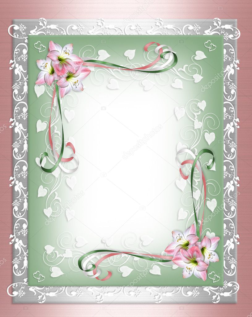 Amaryllis Shabby pink flower Border — Stock Photo © Irisangel #2159254