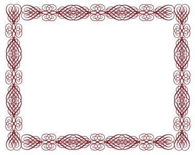 Ornamental Certificate Border Red clipart