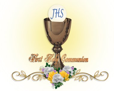 Holy Communion Invitation Background clipart