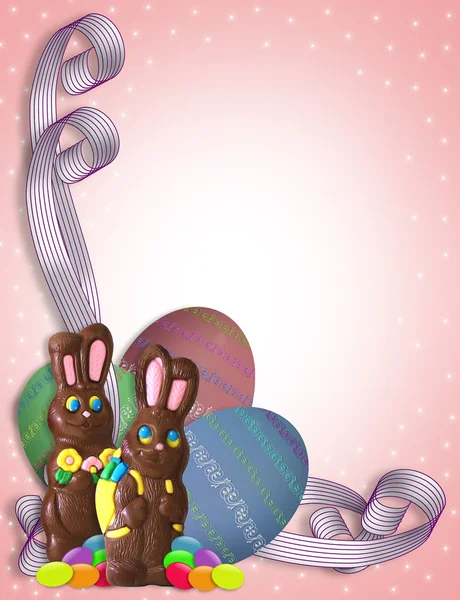 Cadre de bonbons bordure de Pâques — Photo