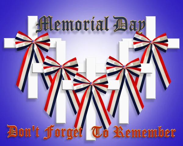 Memorial Day Graphic 3D cruzes — Fotografia de Stock